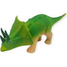 Ulugo Fidget Oyuncak - Streç Dinazor Figürü 18 cm - Triceraptors (Lisinya)
