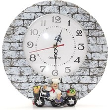 Ulugo Duvara Asmalı Aşcı Tasarımlı Polyester Saat ALK1542