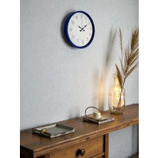 Senka Mey Ithalat® 36 cm Lacivert Dekoratif Duvar Saati