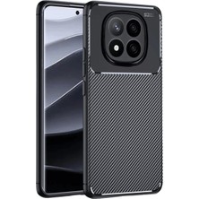 Ulugo Xiaomi Redmi Note 14 Pro Plus Kılıf Auto Focus Karbon Kapak - Siyah