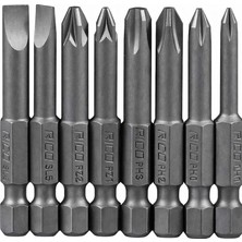 Rico 005-KK1130 Yıldız Düz Bits Uç Seti Ph+Pz+Sl 8 Parça 50 mm