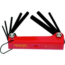 Rico 013-RC0204 Isviçre Çakısı Tip Düz Allen Anahtar Seti 8 Parça