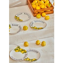 Bella Maison Lemoncello Porselen 6'lı Pasta Tabağı Seti 19 cm