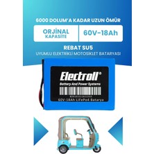 Electroll Rebat Su5 Batarya (Standart Kapasite) Lifepo4 60V 18AH Elektrikli Motosiklet Bataryası