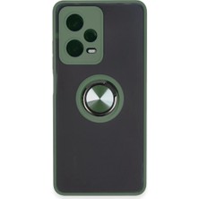 Ulugo Xiaomi Redmi Note 12 5g Kılıf Montreal Yüzüklü Silikon Kapak - Yeşil