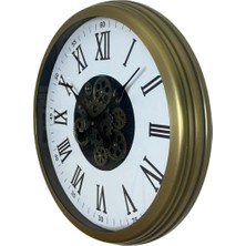 Senka Mey Ithalat® Roma Elegance Eskitme 60 cm Çarklı Duvar Saati