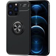 Ulugo Iphone 13 Pro Max Kılıf Range Yüzüklü Silikon - Siyah