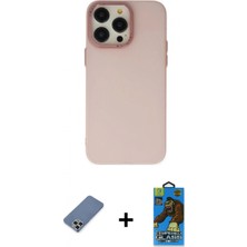 İlk El Grup Ieg™ iPhone 13 Pro Max Kılıf Ahenk Çizgi Prime - Siyah 18D Cam Ekran Koruyucu + Açık Yeşil Metal Kamera Lens Koruma Cam