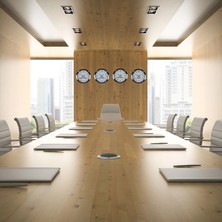 Senka Mey Ithalat® Royal Krom 4’lü 36 cm Metal Dünya Duvar Saatleri