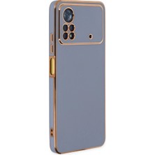 Ulugo Xiaomi Poco X4 Pro 5g Kılıf Volet Silikon - Mavi