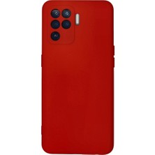 Ulugo Oppo Reno 5 Lite Kılıf Nano Içi Kadife Silikon - Kırmızı