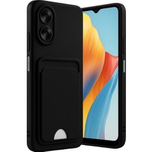 Ulugo Oppo A38 Kılıf Kelvin Kartvizitli Silikon - Siyah