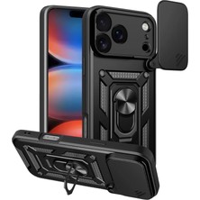 Ulugo Iphone 17 Pro Max Pars Lens Yüzüklü Silikon - Siyah