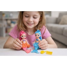 Ulugo 2'li Deniz Kızı Bebek Seti - Hareketli Eklemler ve Aksesuarlı - Pembe & Mavi (Lisinya)