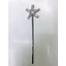 Ulugo Yıldız Peri Asası Sihirli Değnek Beyaz Ponponlu