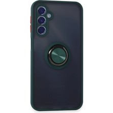 Ulugo Samsung Galaxy M34 5g Kılıf Montreal Yüzüklü Silikon Kapak - Yeşil