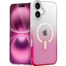 Ulugo Iphone 16 Pummel Shiny Magsafe Kapak - Pembe