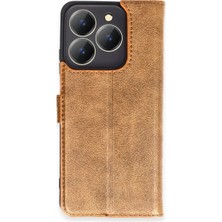 Ulugo Realme C63 Kılıf Trend S Plus Kapaklı Kılıf - Taba