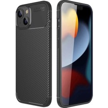 Ulugo Iphone 14 Kılıf Auto Focus Karbon Kapak - Siyah