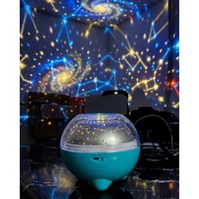 Aksiyon Global Çok Renkli LED Yıldız Projektör Gece Lambası Bluetooth Müzik Çalar ve Kumandalı Kontrol - Lisinya