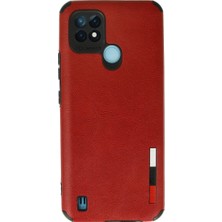 Ulugo Realme C21 Kılıf Loop Deri Silikon - Kırmızı