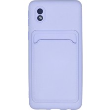 Ulugo Samsung Galaxy A01 Core Kılıf Kelvin Kartvizitli Silikon - Lila