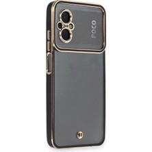 Ulugo Xiaomi Poco M5 Kılıf Liva Lens Silikon - Siyah