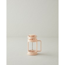 PremiumPort Şık Açık Pembe Borosilikat French Press 360 Ml, Kahve ve Çay Keyfi