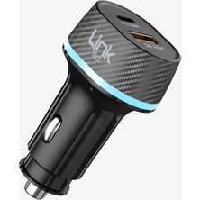 Ulugo C433 Safe Dual Pd Qc 55W Süper Hızlı Araç Şarj Başlığı