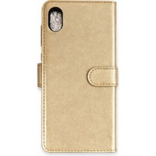 Ulugo Tcl L7  Trend S Plus Kapaklı Kılıf - Gold