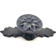 Ulugo Antika Tarz Dekoratif Pirinç Çiçek Düğme - 29X70 Mm, Oksit