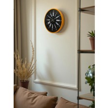 Senka Mey Ithalat® 36 cm Turuncu Dekoratif Duvar Saati
