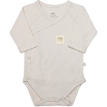 Belle Fusion Mey Ithalat®   Organic Modal Flying Balloons Kruvaze Uzun Kol Body BS17121 Bej