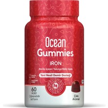 Orzax Ocean Gummies Iron 60 Çiğneme Formu Ürün Türkiye Menşeli Demir İçeren Takviye