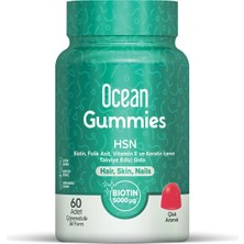 Orzax Ocean HSN Biotin Folik Asit Keratin İçeren 60 Adet Çiğnenebilir Jel Form