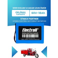 Electroll Stmax Partner Batarya (Standart Kapasite) Lifepo4 60V 18AH Elektrikli Motosiklet Bataryası