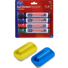 Kraf Beyaz Tahta Kalemi Doldurulabilir 770-4 4'lü Ve Tahta Silgisi