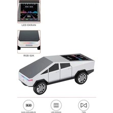 Ulugo D68 Cyber Model Araba Tasarımlı Bluetooth Hoparlör 15W Güçlü Ses Rgb LED /tws/usb Beyaz