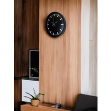 Senka Mey Ithalat® 36 cm Siyah Dekoaratif Duvar Saati