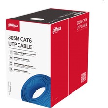 Dahua DH-PFM923I-6UN-C, Cat6 305M, 24AWG 0.53MM, Utp, %100 Bakır, Lszh Halogen Free Kablo, Mavi Renk