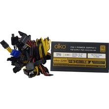 Olko 2200, 2200W, 14CM Fan, 16XPCI-E 6+2pin, 1X20+4PIN, 8xsata, Atx, Power Supply (Psu)
