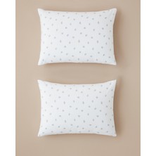 English Home Soft Daisy Kolay Ütülenir 2'li Yastık Kılıfı 50x70 cm Mavi