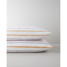 English Home Sweet Stripes Kolay Ütülenir 2'li Yastık Kılıfı 50x70 cm Pembe