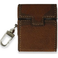 Pileli Store Pilelistore   Airpods 2 (2.nesil) Deri Kılıf - Kahverengi