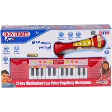 Belle Fusion Mey Ithalat® 4002120  elektronik Mikrofonlu Org 24 Tuş Kırmızı -