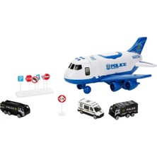 Senka Mey Ithalat® Sesli ve Işıklı Sürtmeli Polis Uçağı