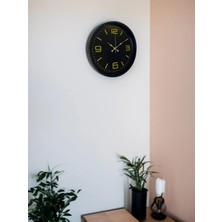 Senka Mey Ithalat® 36 cm Siyah Modern Duvar Saati