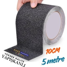 Merdiven ve Zemin Kaydırmaz Kaymaz Bant 10 cm x 5metre Siyah