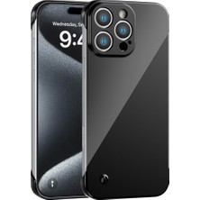 Vissona iPhone 15 Pro Uyumlu Kamera Korumalı Yanları Açık Sararmaz Sert Mika Şeffaf Kılıf