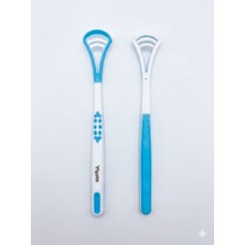 Hannah Ergonomik Dil Temizleyici ve Sıyırıcı Ağız Kokusu Önleyici Kaymaz Saplı Tam Kapsamlı Ağız Hijyeni Mavi